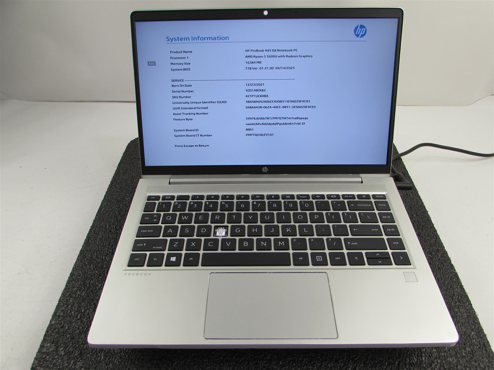 HP PROBOOK 445 (G8) FHD AMD RYZEN 5 5600U 512GB SSD 16GB RAM AMD GPU WIN 11 PRO