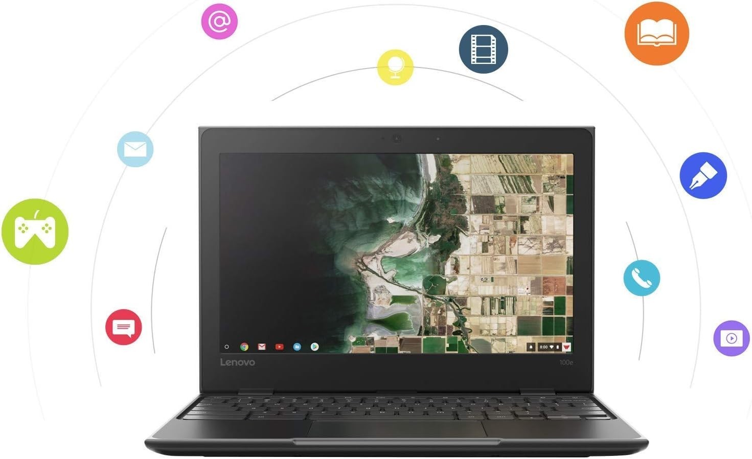 Lenovo Chromebook 100e 2nd Gen 11.6″ 4GB 32GB, Black