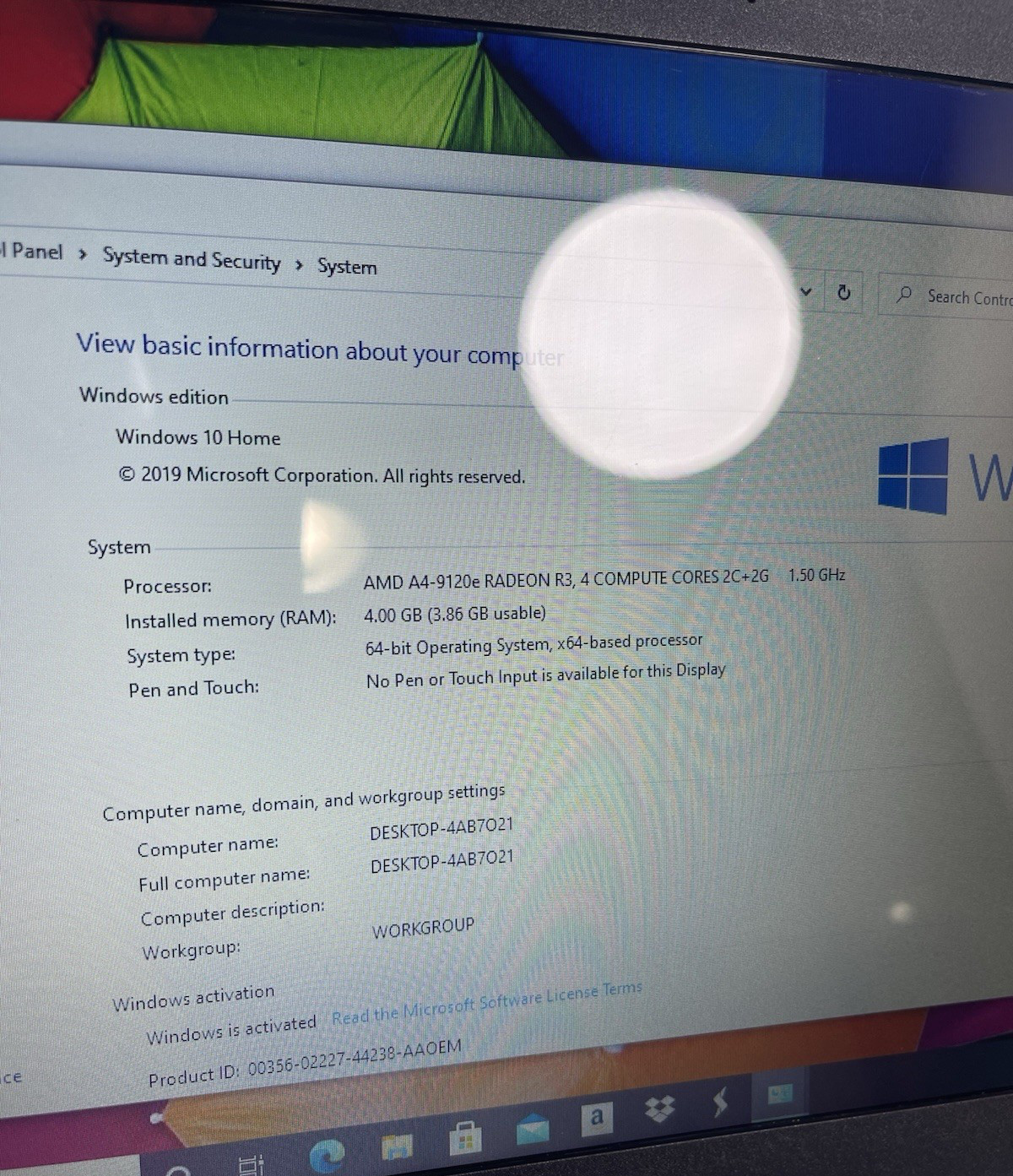 HP Laptop Stream 14 AMD A4-9120e Radeon R3 4 Cores 4GB 1.50 GHz 13.5″