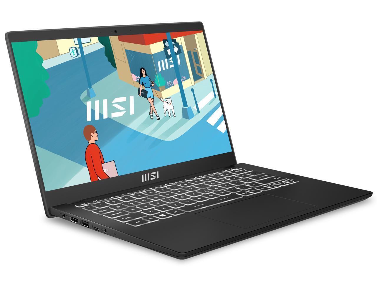 MSI Modern 14 14″ (512GB SSD, AMD Ryzen 5-7530U, 2.00GHz, 16GB) Laptop – Gray…