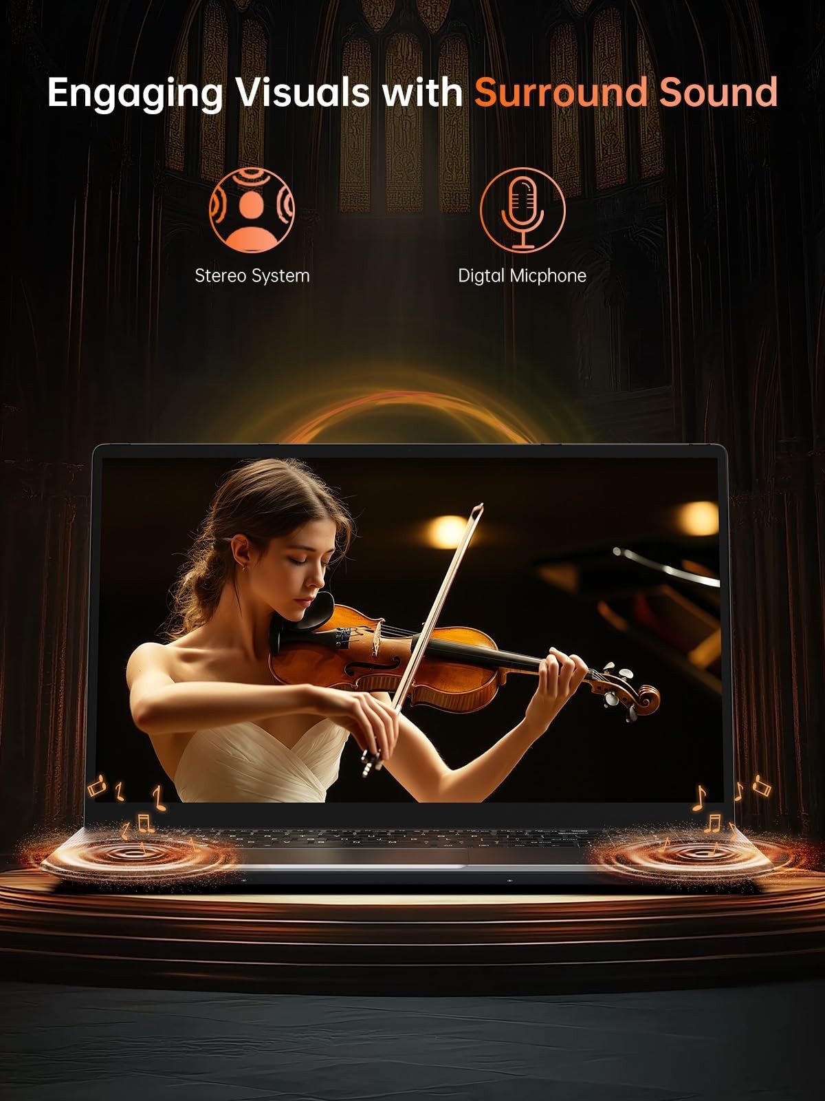 KAIGERR Gaming Laptop, 1TB NVMe SSD 16GB RAM Laptop Computer