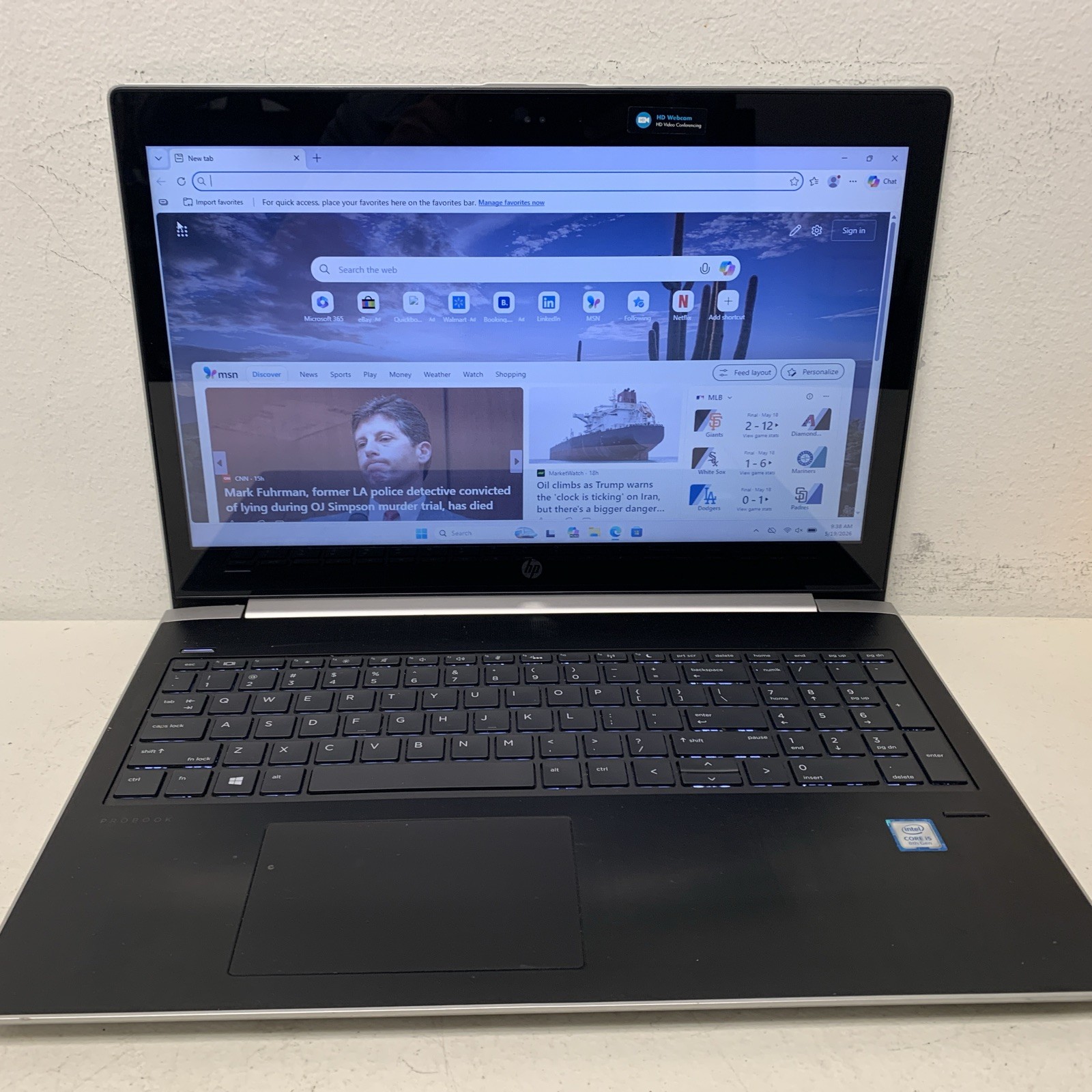 HP Probook 450 G5 15.6 Touch Screen I5-8250U 1.60Ghz 8GB 256GB SSD Wind 11 PRO