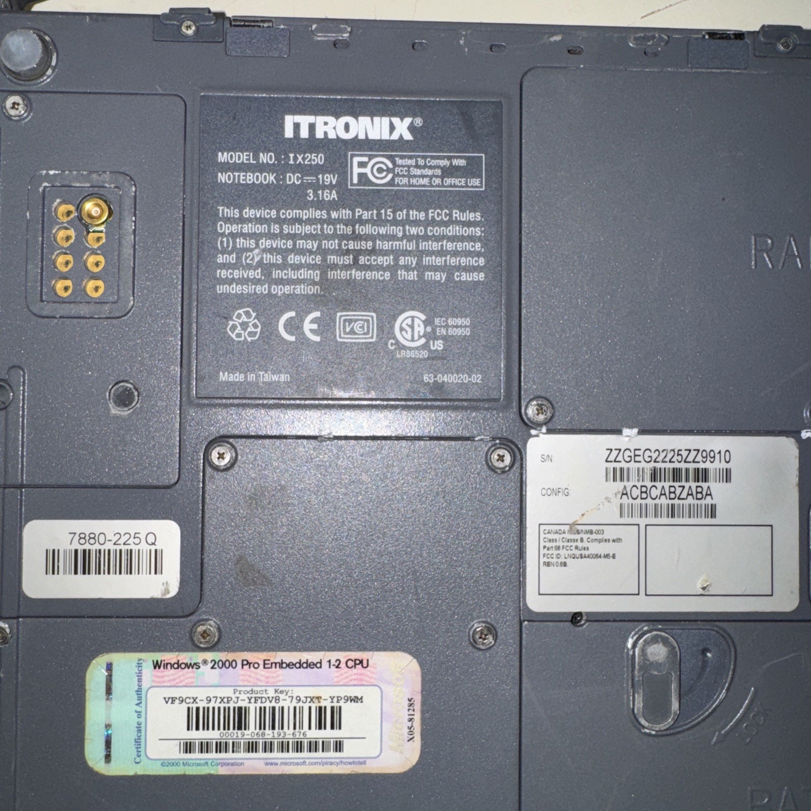 Vintage Military General Dynamics Itronix GoBook IX250 Laptop No Charger Untest
