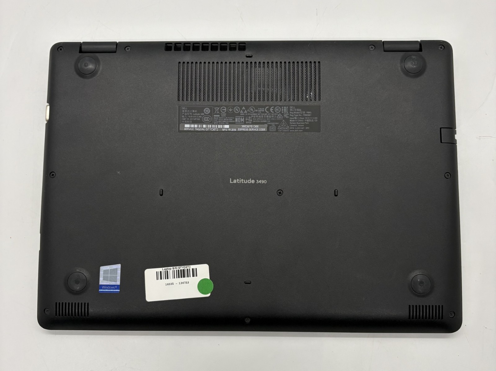 Dell Latitude 3490 14″ Intel i3-8130U 8GB RAM 256GB M.2 SSD 500GB HDD Windows11