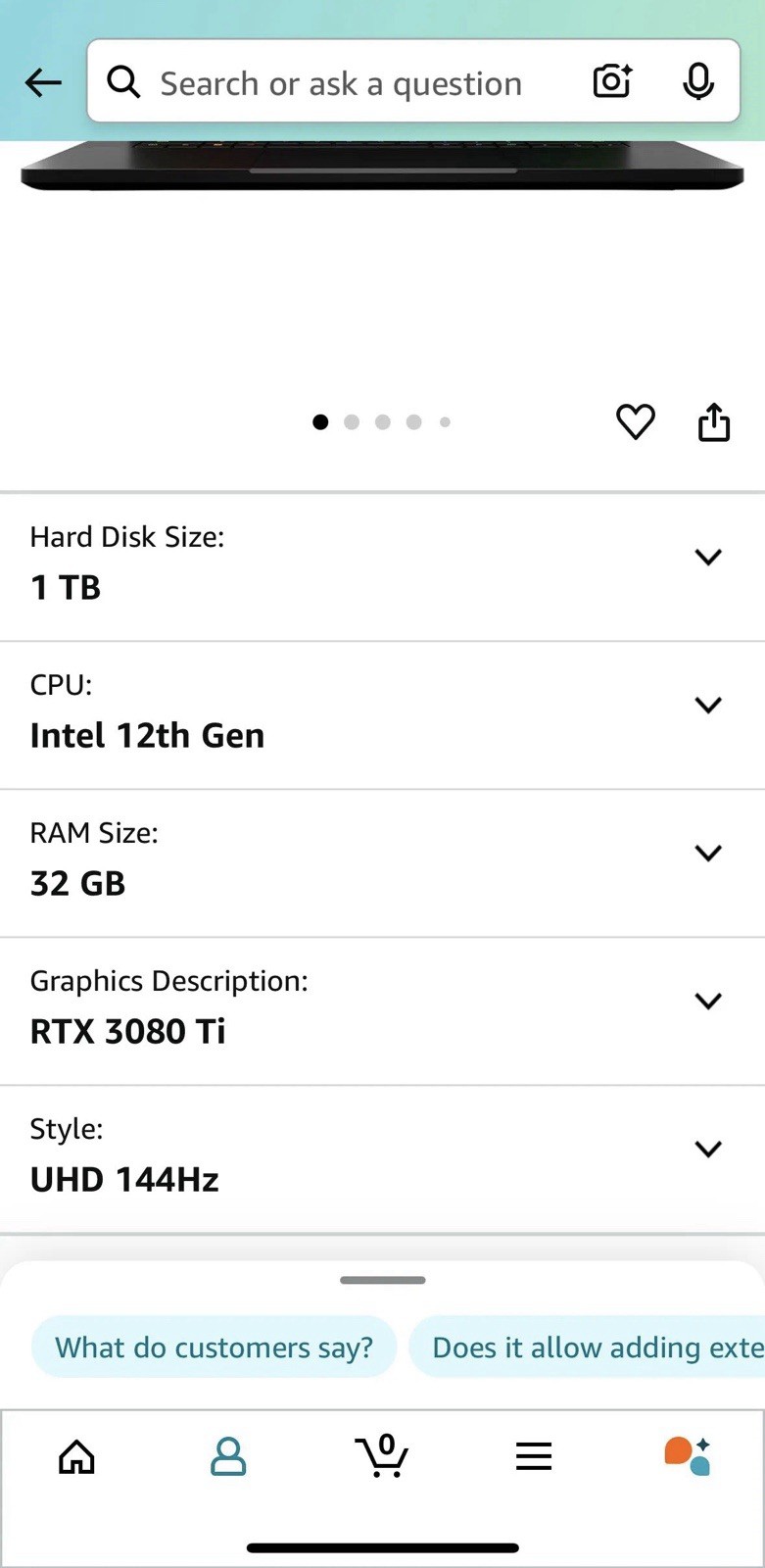 Razer Blade 15 – RTX 3080 Ti, 32GB RAM, 1TB SSD 144hz 12th Gen i9