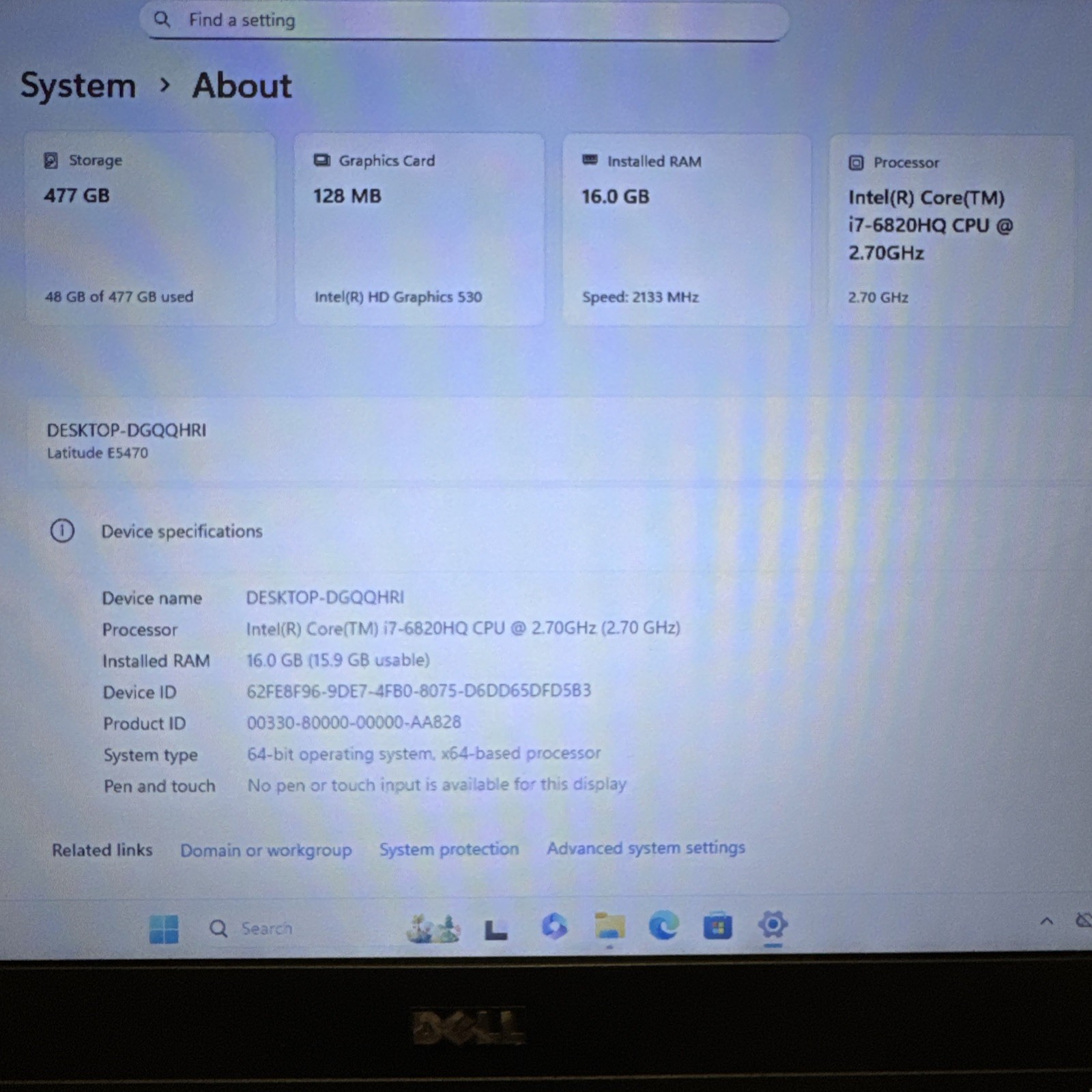 Dell Latitude E5470 | Quad Core i7 16GB RAM 512GB SSD | Backlit FPS Win 11 Pro
