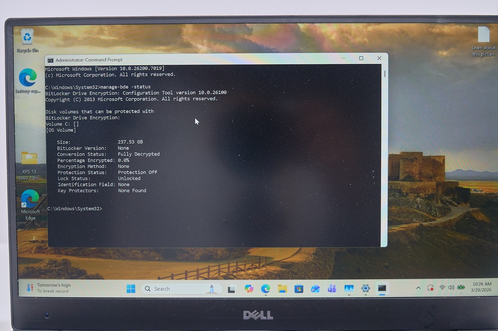 Dell XPS 13 9360 i7-8550U 8GB 256GB SSD 13