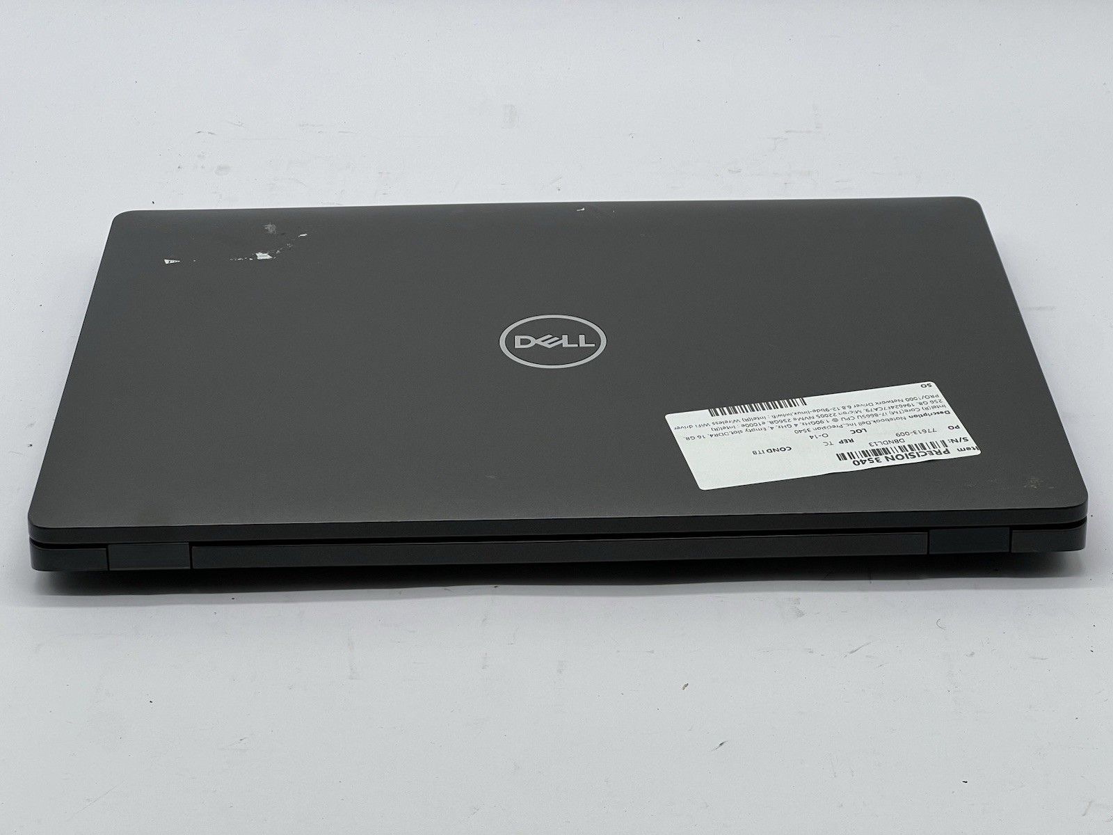 Dell Precision 3540, i7-8665U CPU, @ 1.90GHz, 16GB RAM, 256GB NVMe-No OS/AC