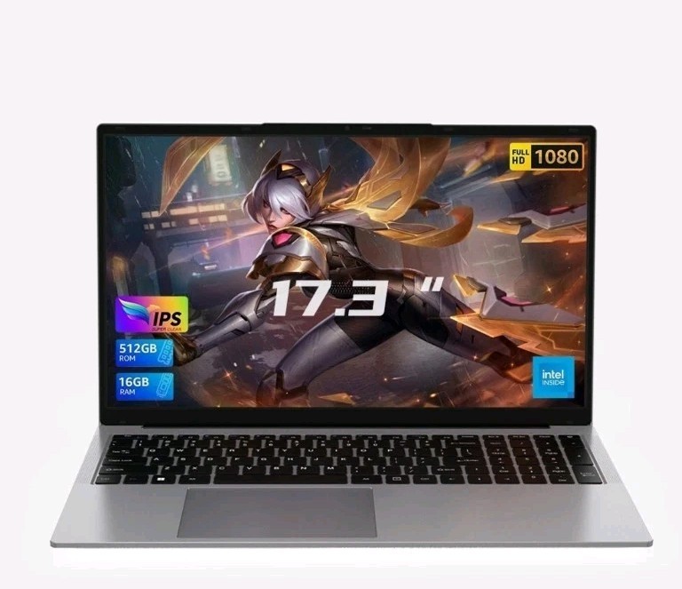 ACEMAGIC 17.3 Inch Notebook Laptop Intel N97 16GB RAM + 512GB SSD Windows 11 Pro