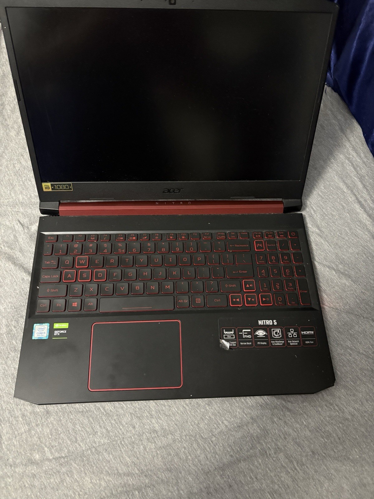 Acer Nitro 5 Gaming Laptop Intel Core i5 NVIDIA GTX Black/Red Backlit Keyboard