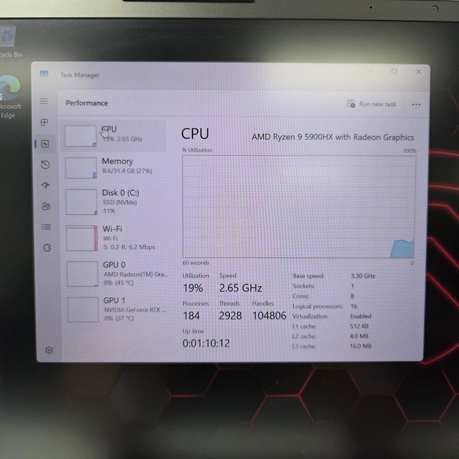 eluktronics Laptop ryzen 9 5900hx 3.30GHz 32GB RAM 1TB SSD GeForce RTX 3080