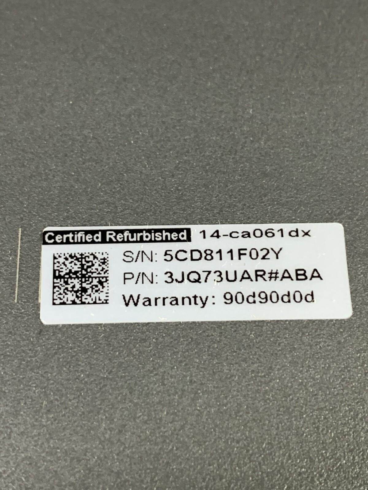 HP Chromebook 14-CA061DX 14″ Touchscreen Intel Celeron Laptop Gray | For Parts