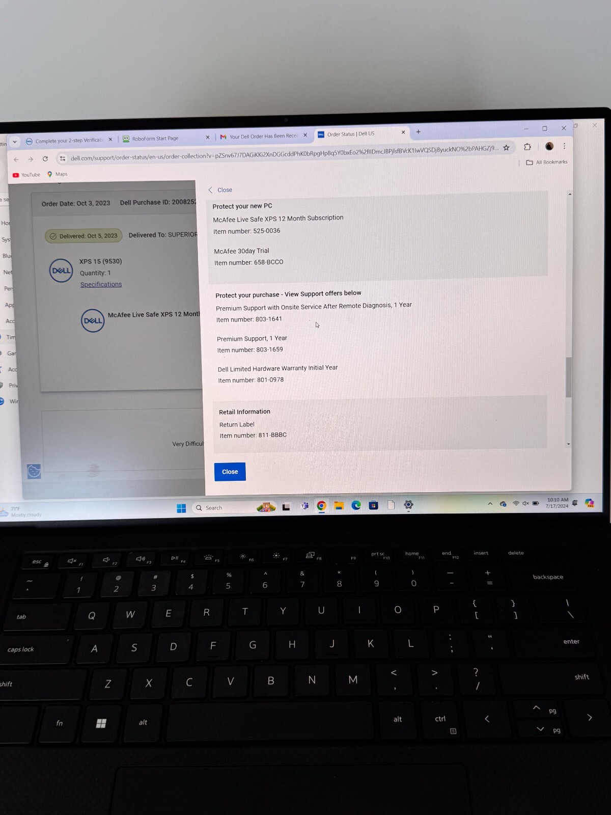 Dell XPS 15 9530 15.6″ (512GB SSD, Intel Core i7-13700H, 5.00GHz, 16GB RAM,…