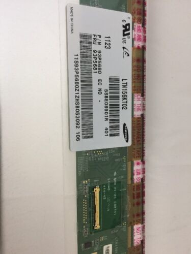 Samsung 15.6″ LED Matte LCD Display Screen LTN156KT02 LENVO 93P5680 93P5681