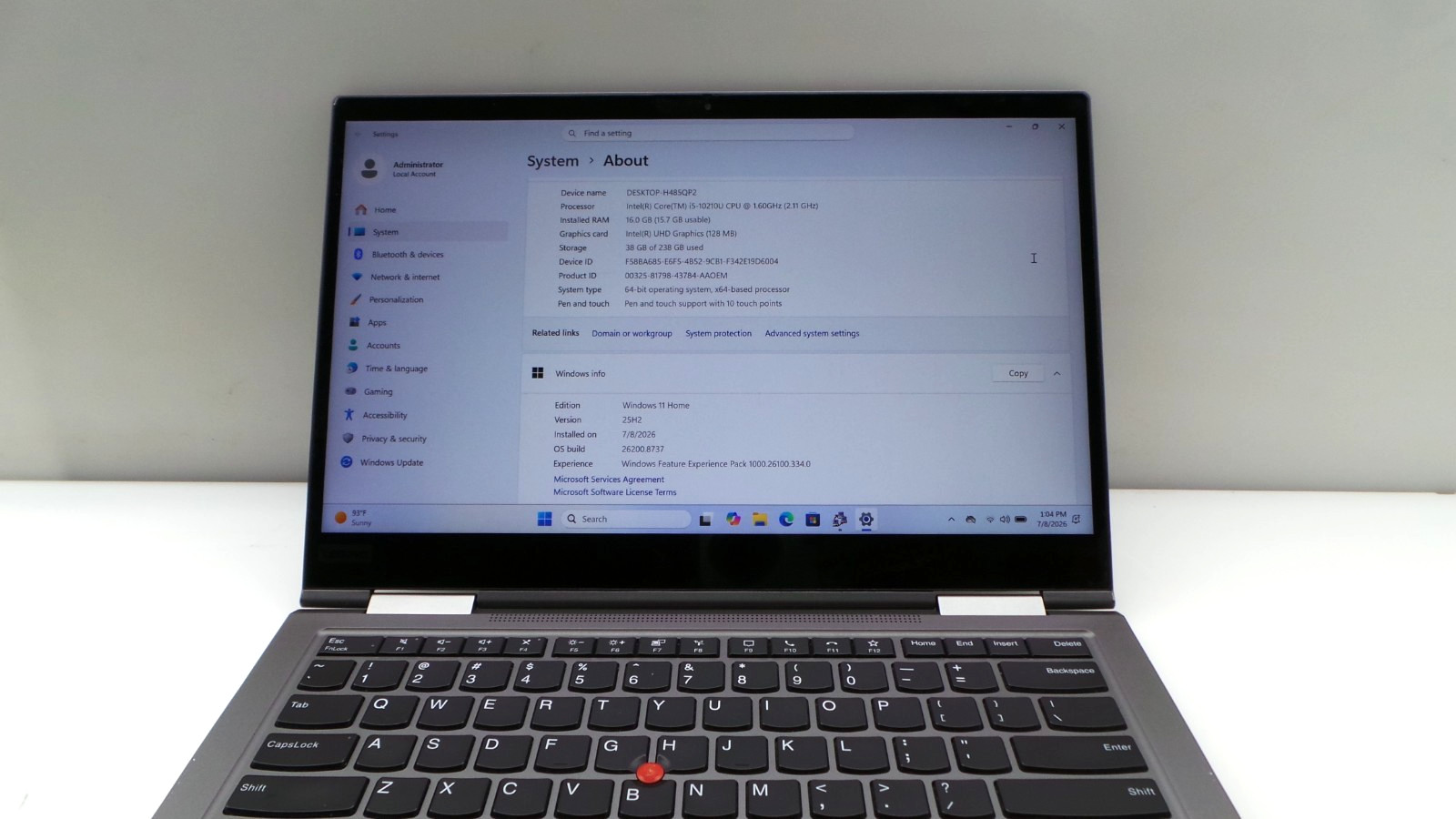 Lenovo ThinkPad X1 Yoga Gen 5 14″ 2-in-1 i5-10210U 16GB RAM 256GB SSD ***READ***