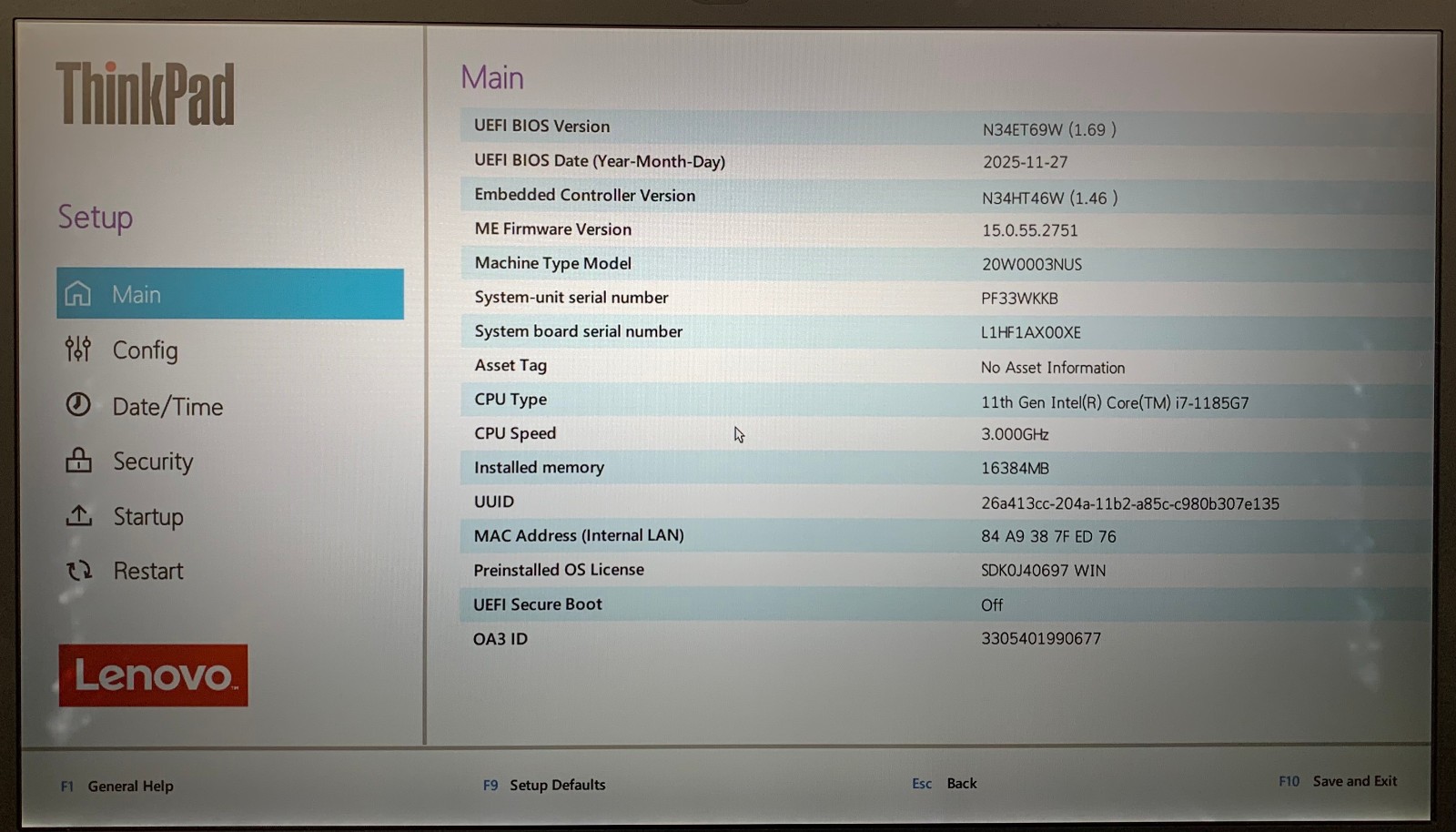 Lenovo ThinkPad T14 Gen 2i 14″ Touch Laptop i7-1185G7 16GB RAM 512GB NVMe, As Is