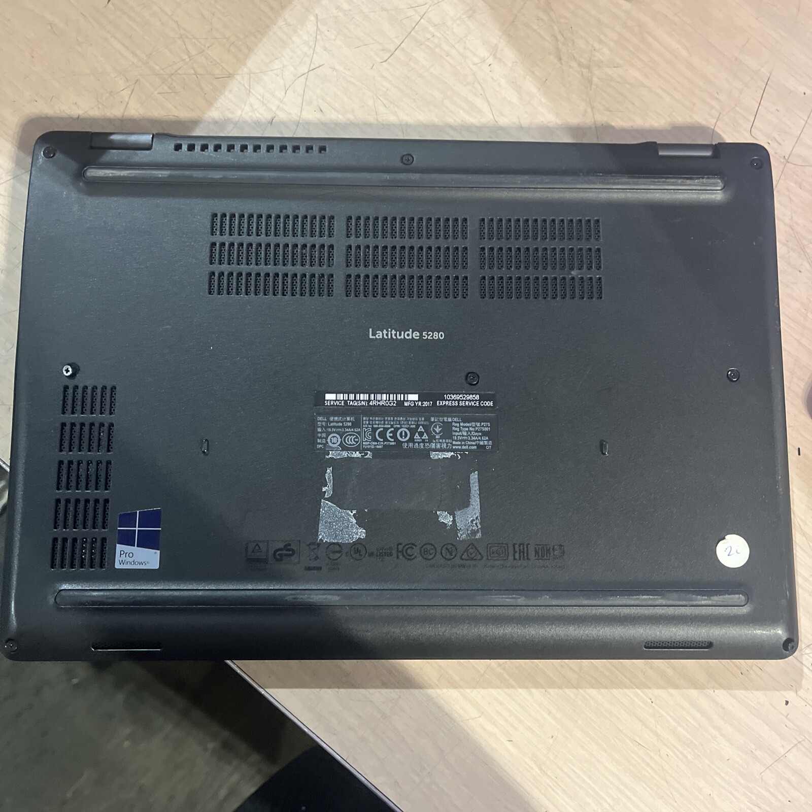 DELL LATITUDE 5280 INTEL CORE I3-7100U 2.40GHZ 8GB RAM NO HD ,
