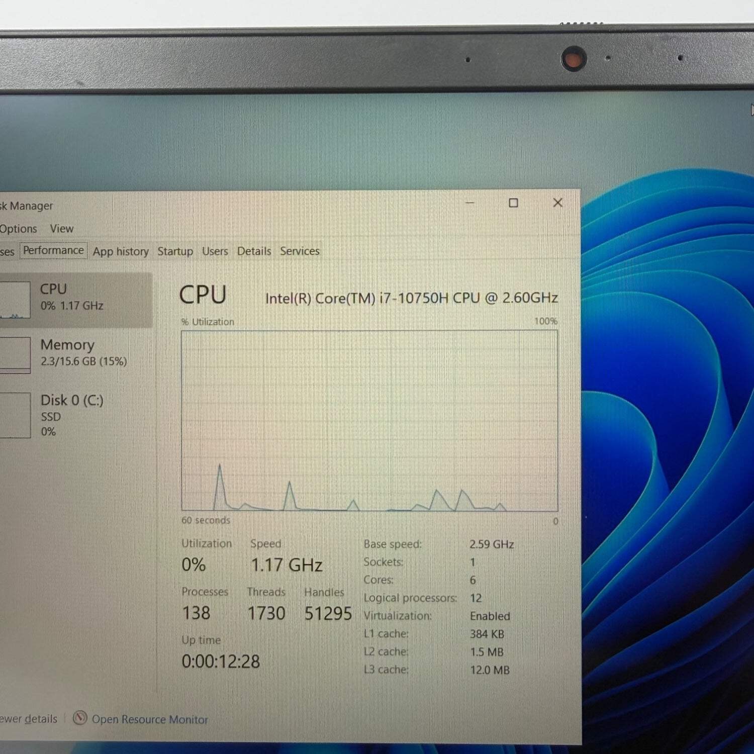 Dell Precision 7750 17.3″ i7-1750h 2.6GHz 16GB RAM 256GB SSD