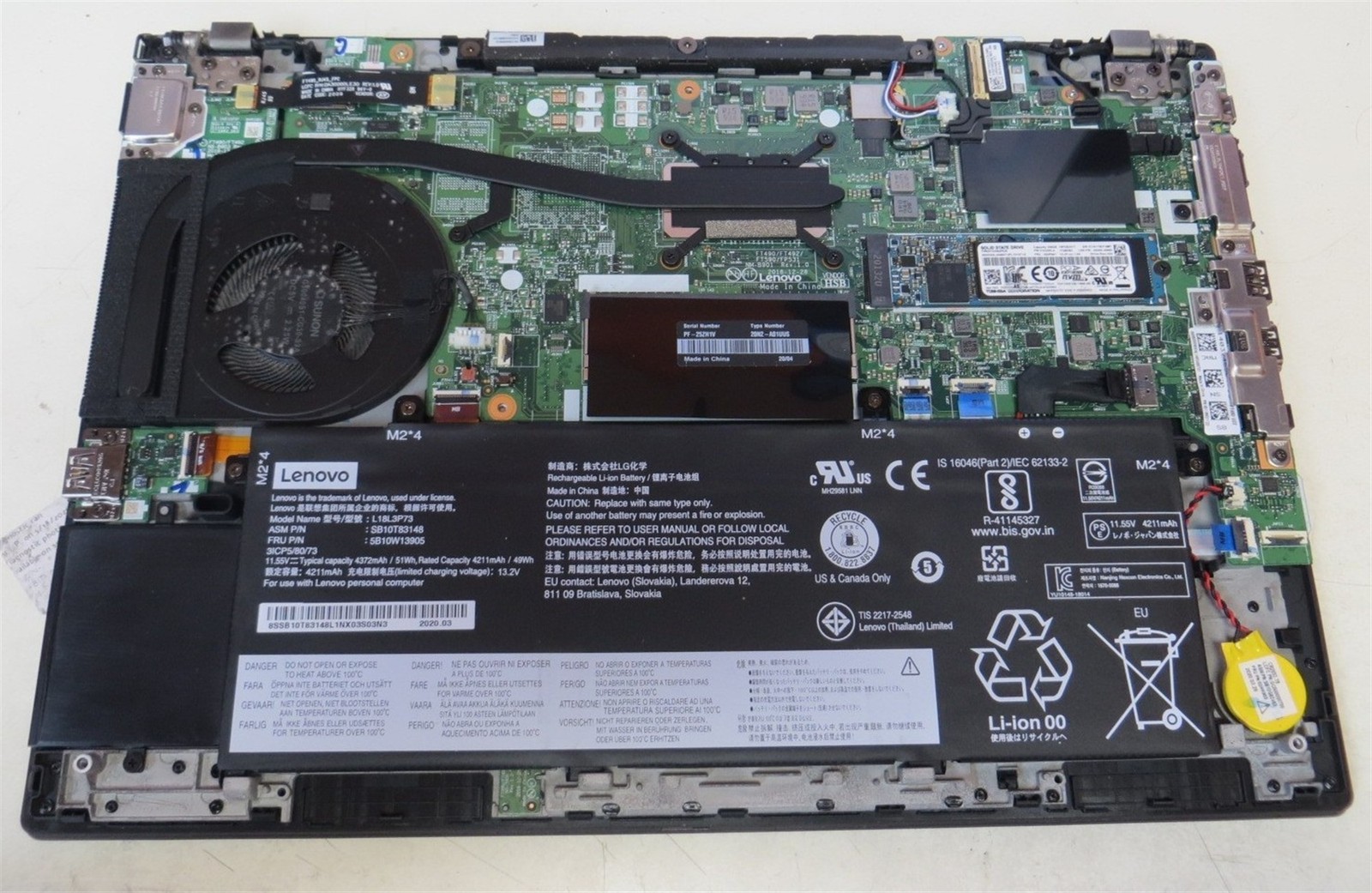 Lenovo ThinkPad T490 Laptop Intel i7-8665U 1.9GHz 16GB 256GB SSD w/ OS