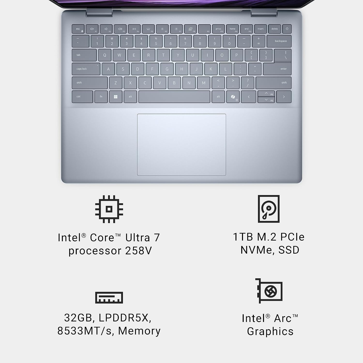 Dell 14 Plus Laptop DB14250 14 inch 16:10 2.5K 32GB 1TB ULTRA 7 WIN EXCELLENT A+