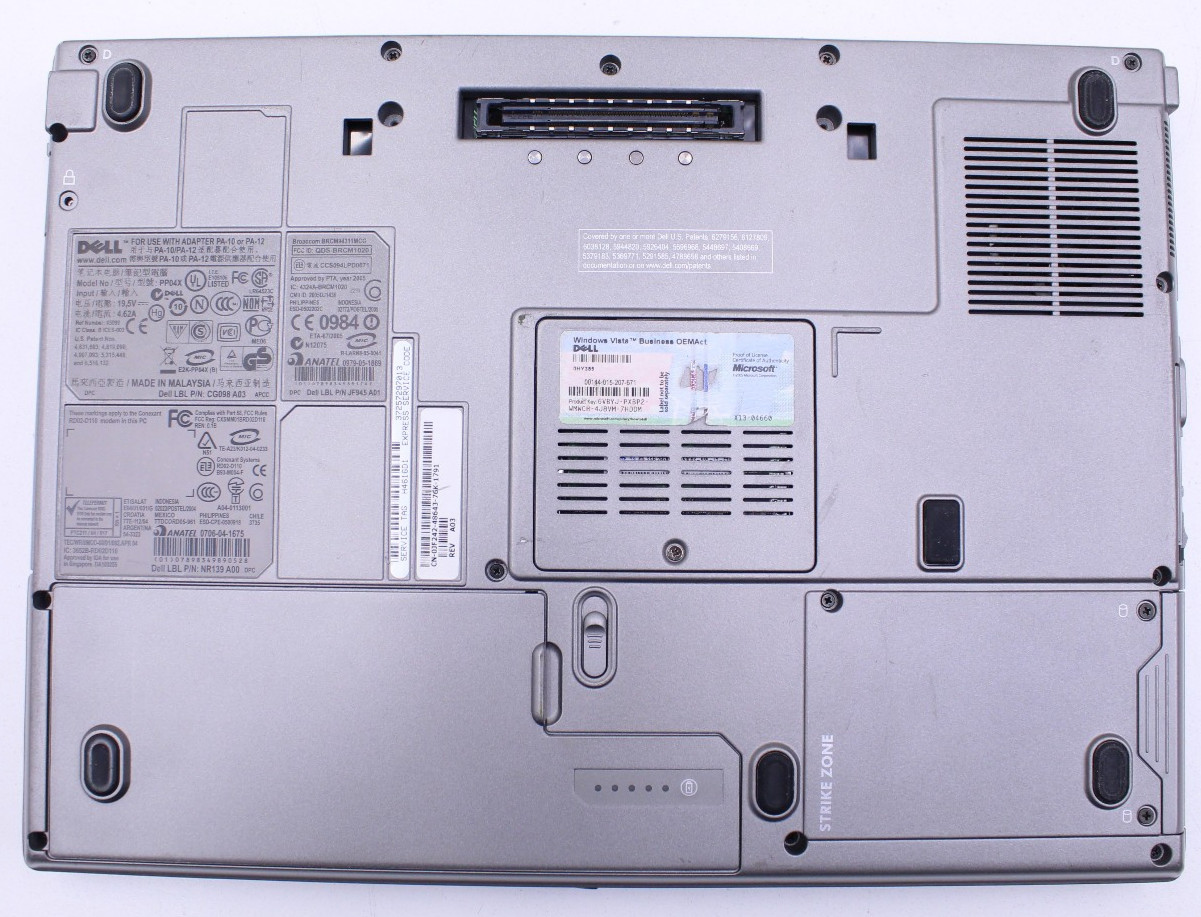 Dell Latitude D820 Intel Core 2 Duo @1.666GHz 4GB RAM 250GB SSD Windows XP SP3