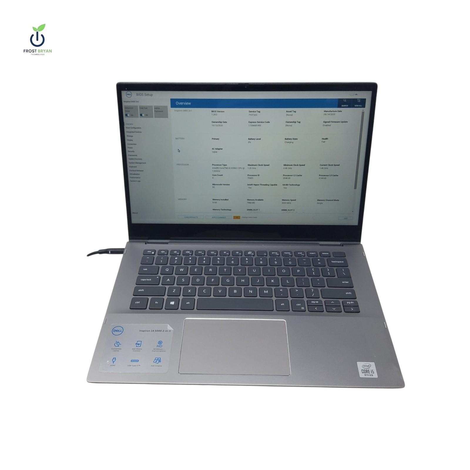 DELL Inspiron 5400 2n1 i5-1035G1@1.00GHz 8GB 256GB SSD No OS Grade C [READ]