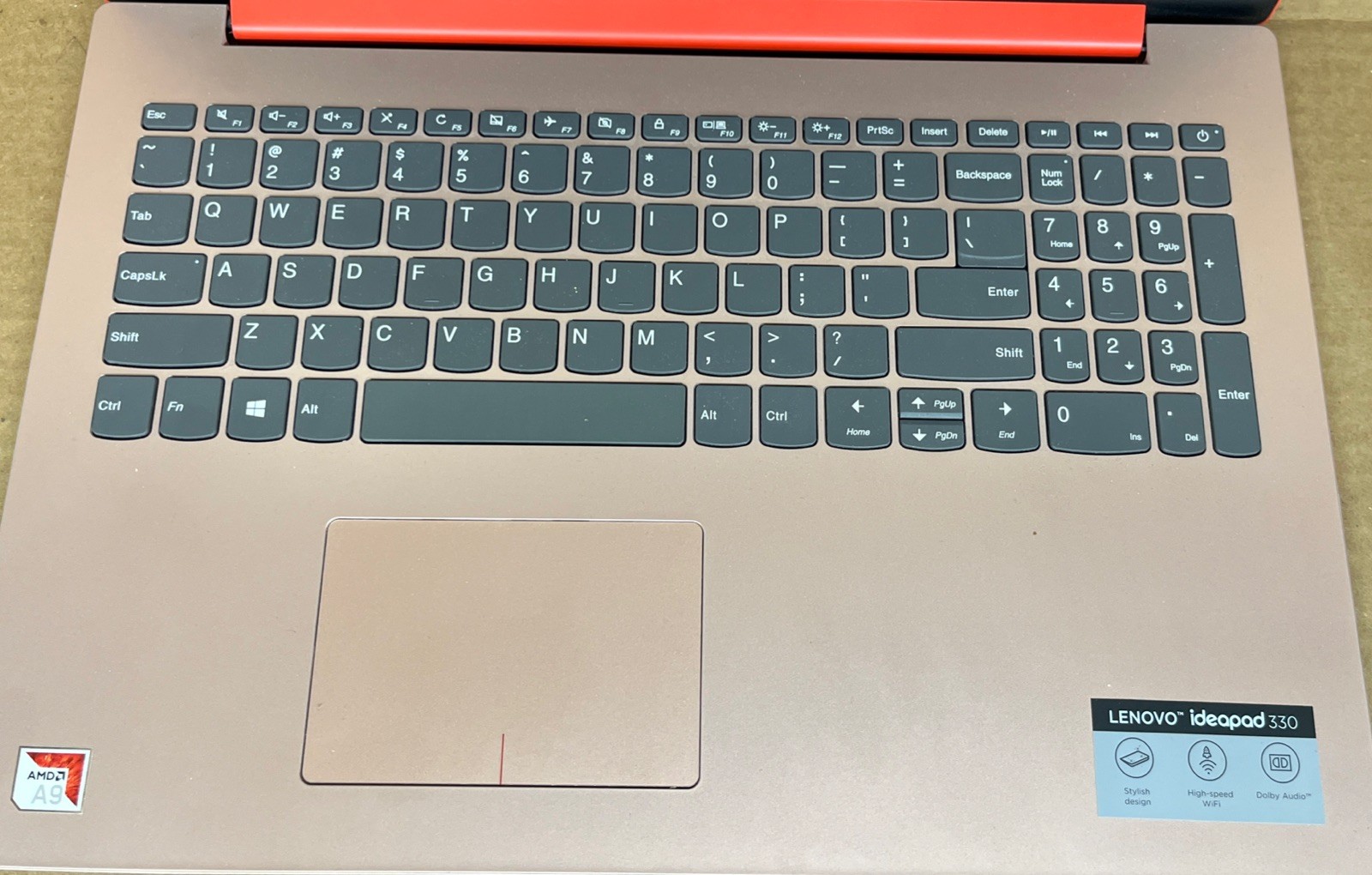 Lenovo Ideapad 330-15AST , AMD A9-9425 @3.1-GHz, 8GB RAM, 256GB SSD, W10P