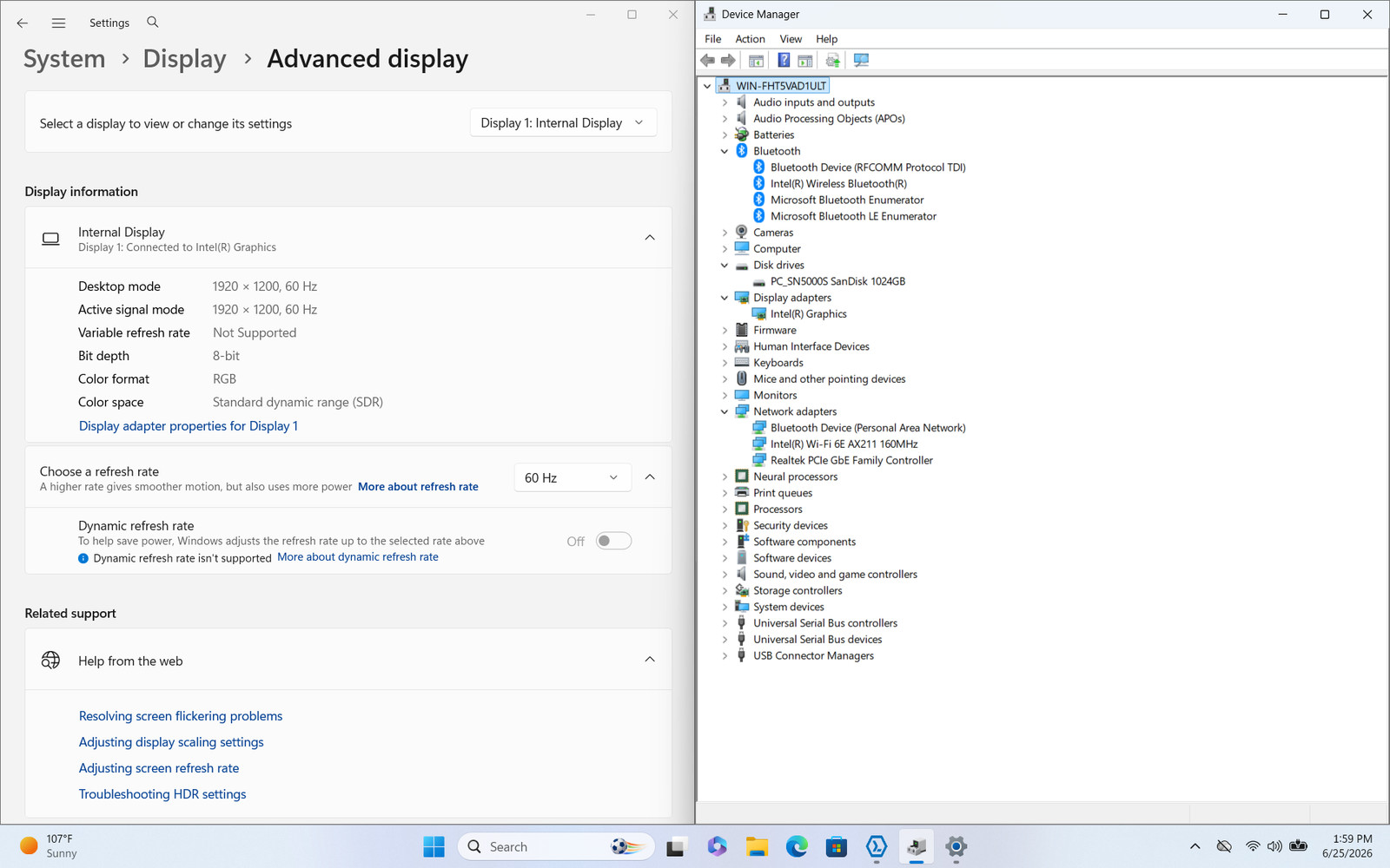 Dell Pro 16 PC16250 16″ FHD+ ULTRA 5 225U 1TB SSD 32GB W11P Webcam Backlit