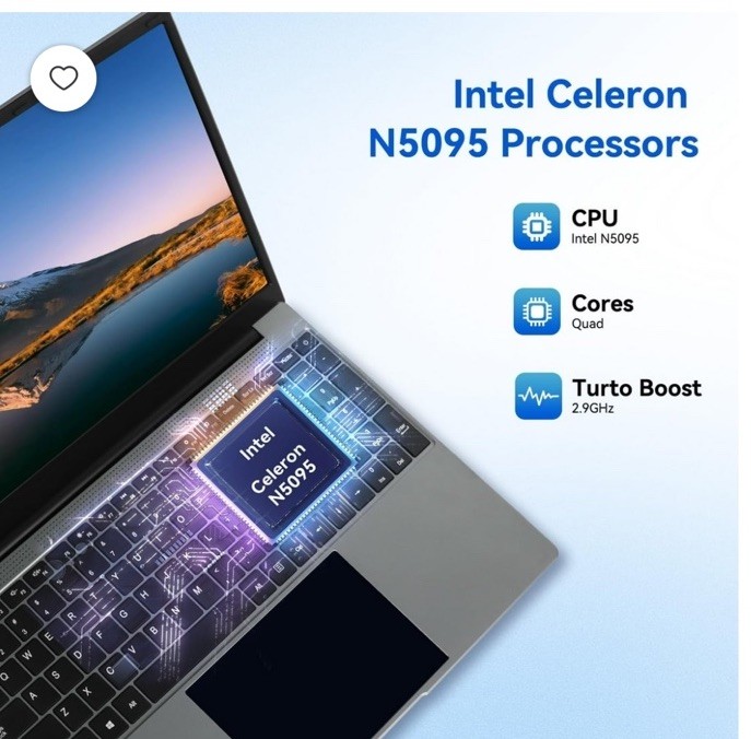 Azeeo 15.6 In Laptop 16GB RAM 512GB ROM, Intel Celeron Quad Core,N5095, Win 11
