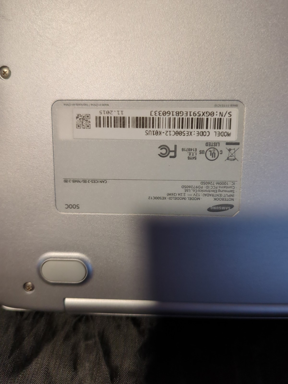 Samsung XE500C12-K01US 11.6″ Chromebook 2 Celeron N2840 @2.16 2GB RAM 16GB eMMC