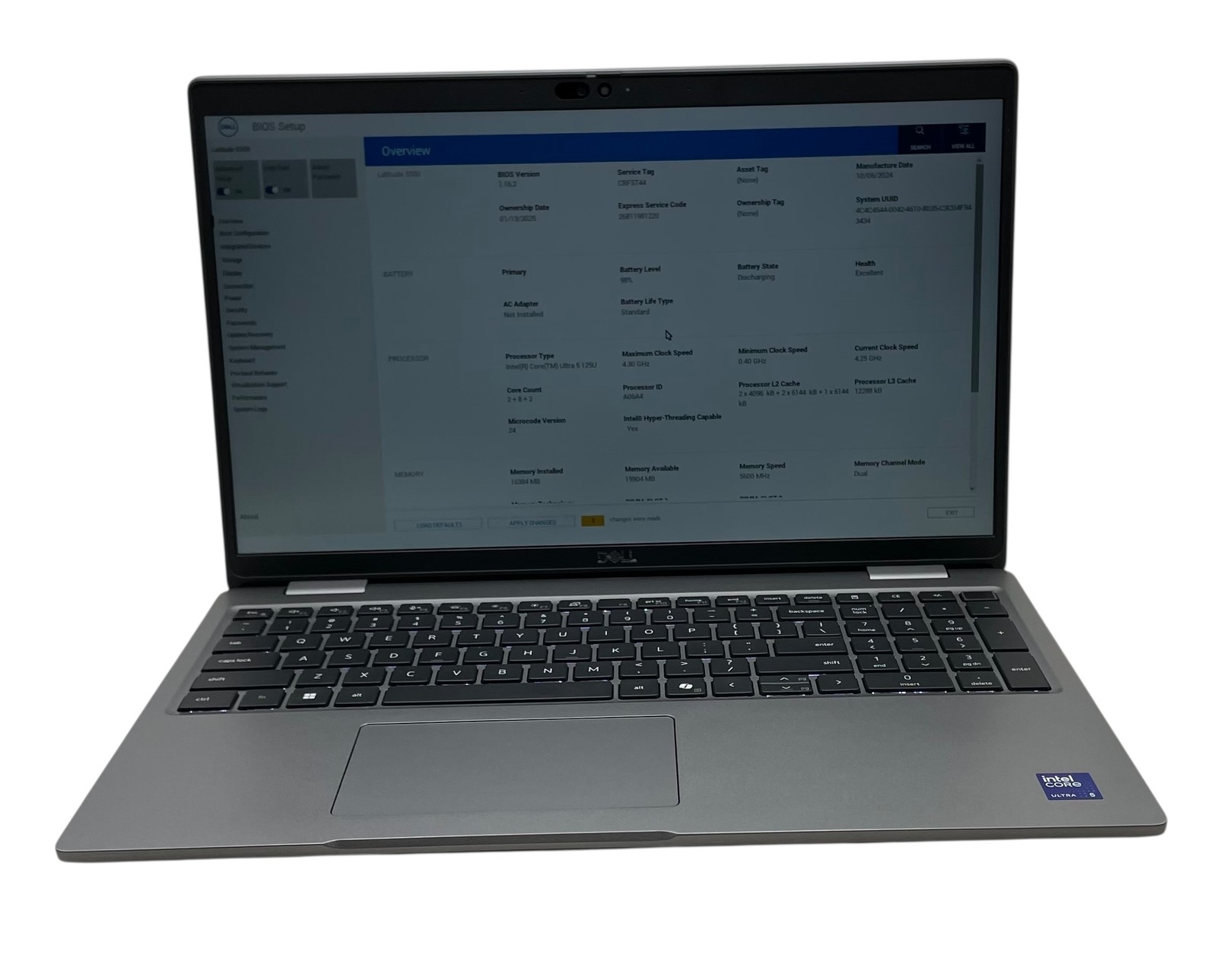 Dell Latitude 5550 i5 Ultra 5 125U 15″ 16GB RAM 256GB SSD – Grade D