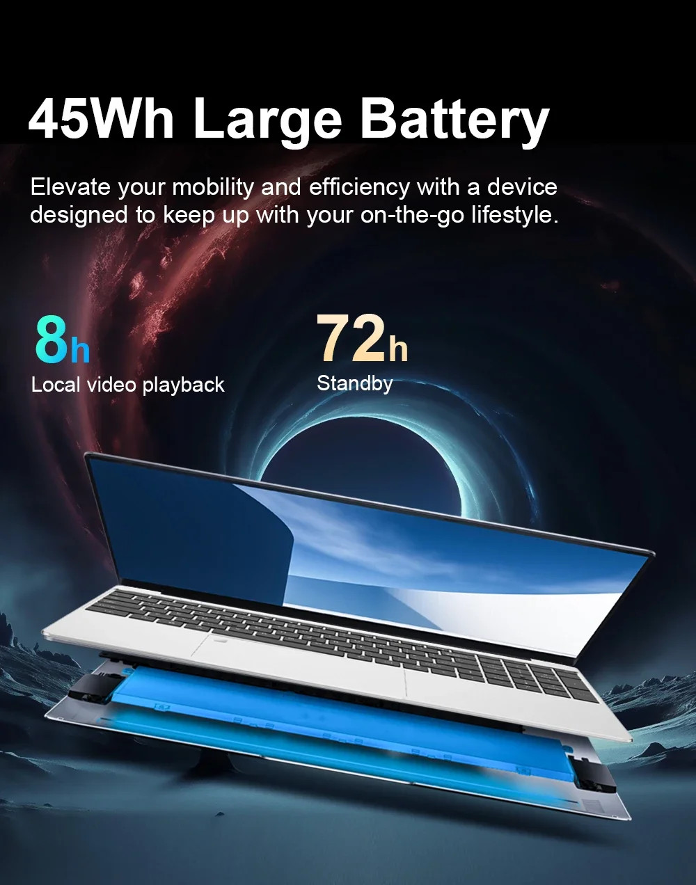 15.6″ Ultra Slim Laptop Windows 11 Pro Intel Notebook PC Gamer Intel Celeron N40