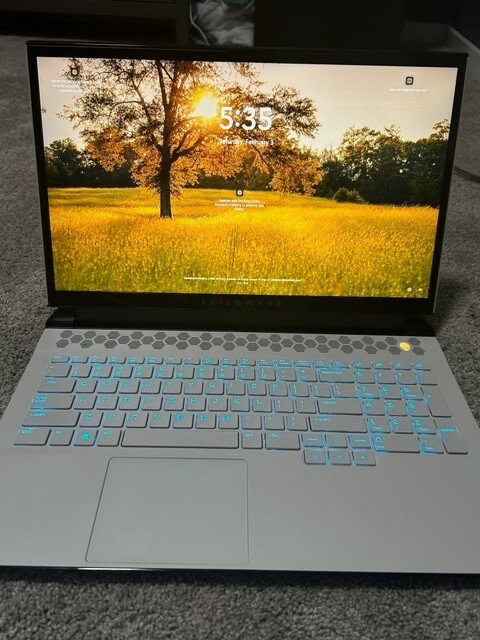 alienware m17 r3 gaming laptop – gray w/backlit keyboard – one owner