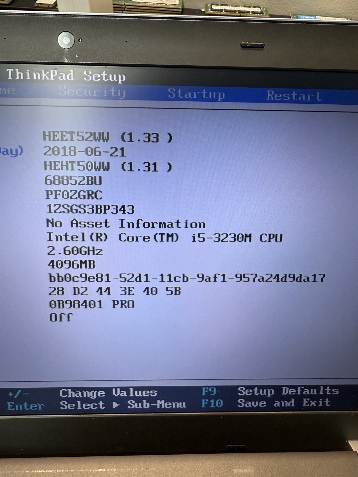 LENOVO THINKPAD E531 Laptop Intel Core i5-3230M 2.60 GHZ No HD/OS/RAM/BATT – L53
