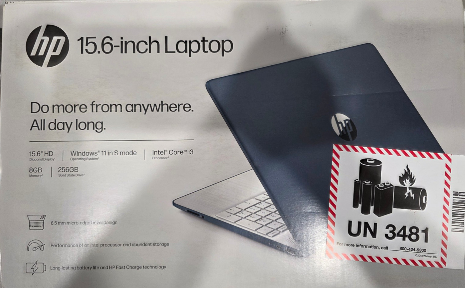 HP 15-dy2792wm 15.6″ Laptop i3-1115G4 8GB RAM, 256GB SSD, Win11, Spruce Blue