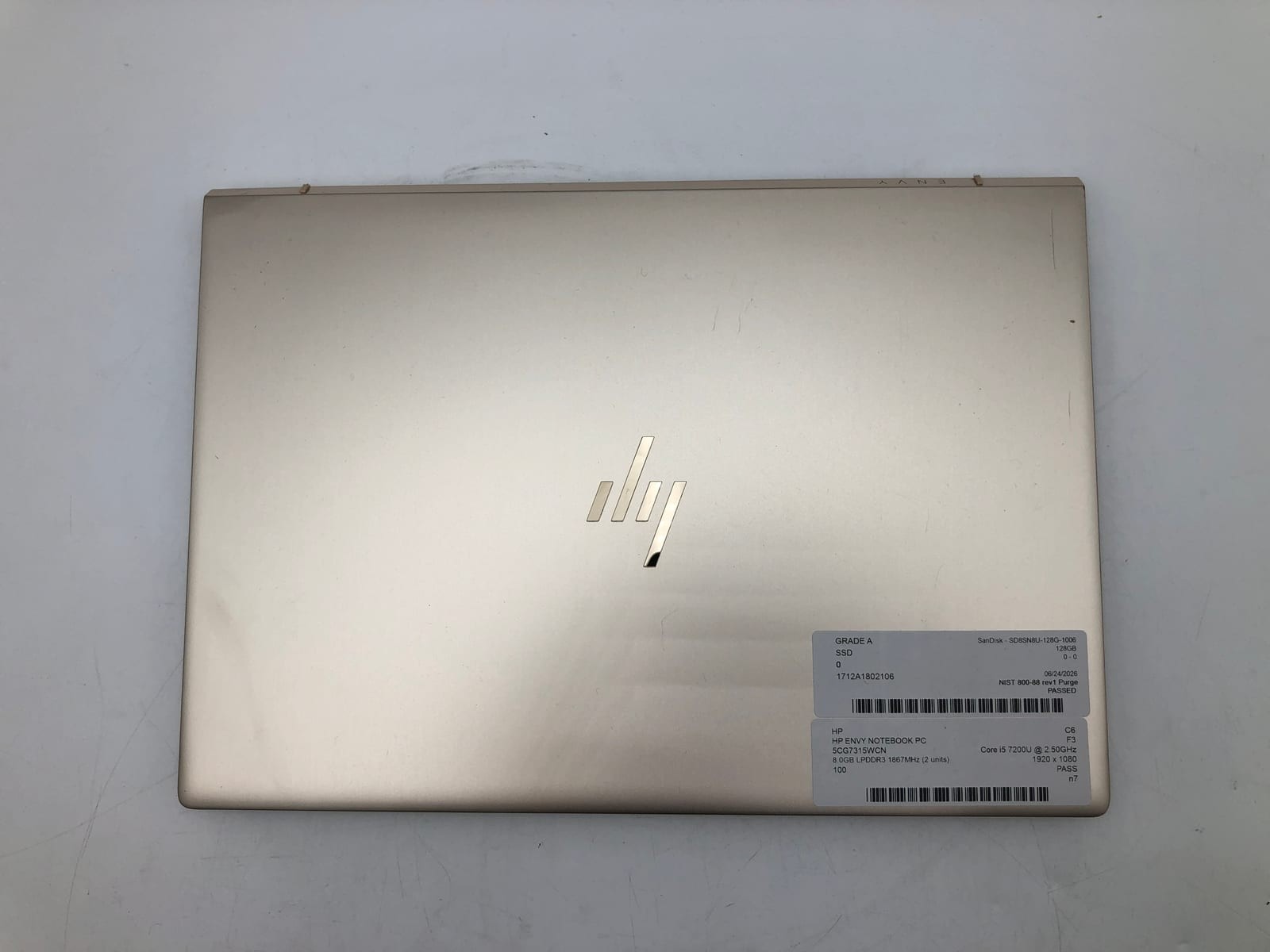 HP | HP ENVY NOTEBOOK PC | i5-7200U | 8GB | 128GB SSD | Win 11 | 100% Battery