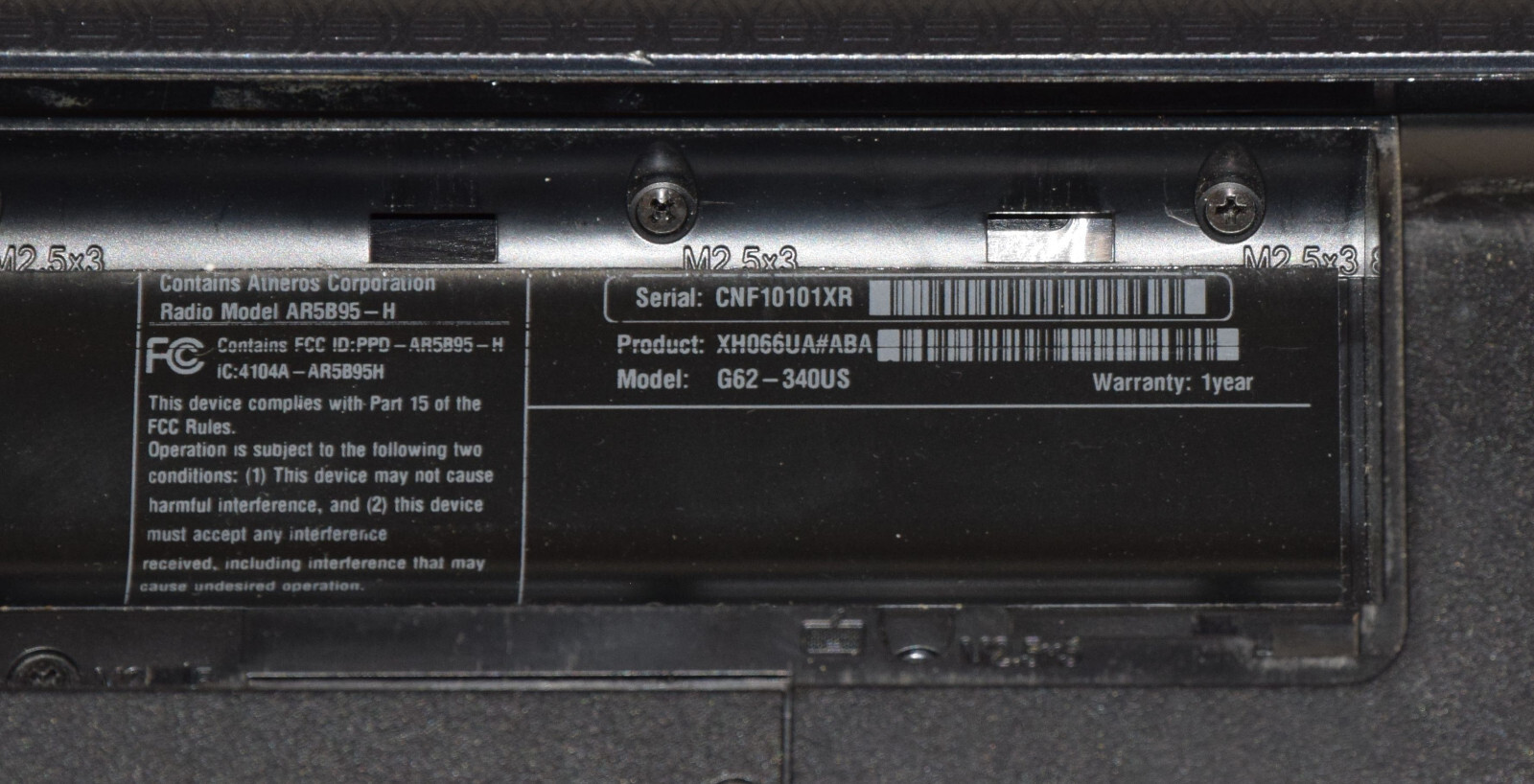 Dead Junk HP G62-340US 15.6″ Laptop Incomplete AS IS Parts Repair
