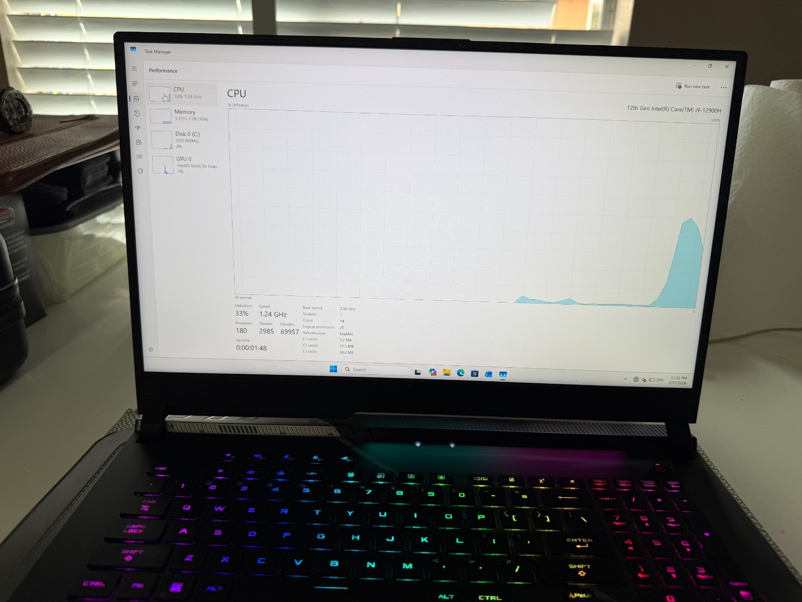 MSI GE76 RAIDER GAMING LAPTOP, 64GB RAM, 5T M.2, WINDOWS 11