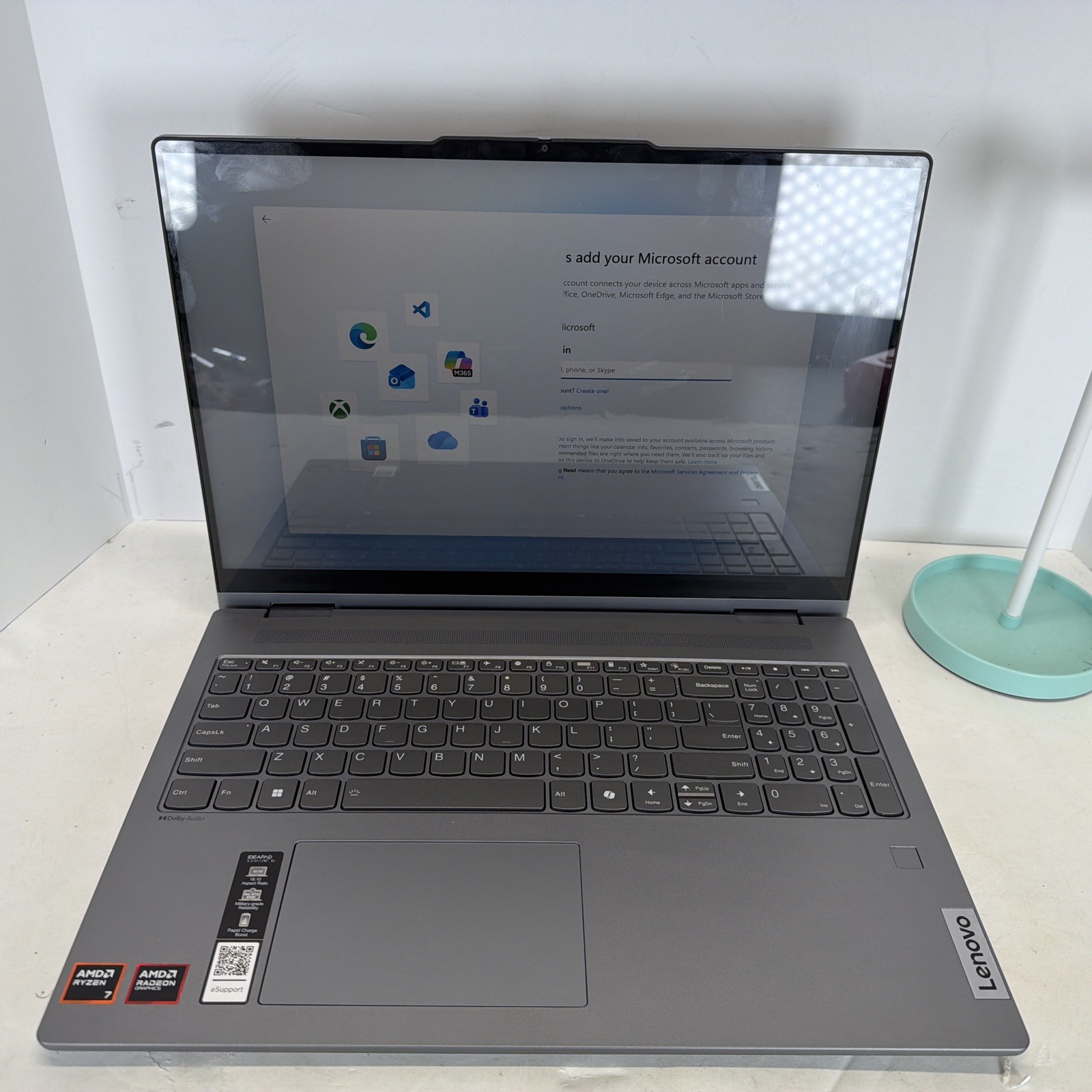Lenovo IdeaPad 5 16″ Touchscreen 2-in-1 Laptop, Ryzen 7, 16GB, 1TB SSD, 83DS0056
