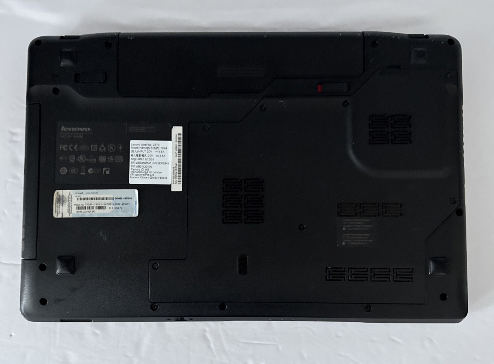Lenovo Laptop IdeaPad Z570 15.6 inch Intel Core i7 2670QM 2.2GHz, 4Gb RAM, 500G