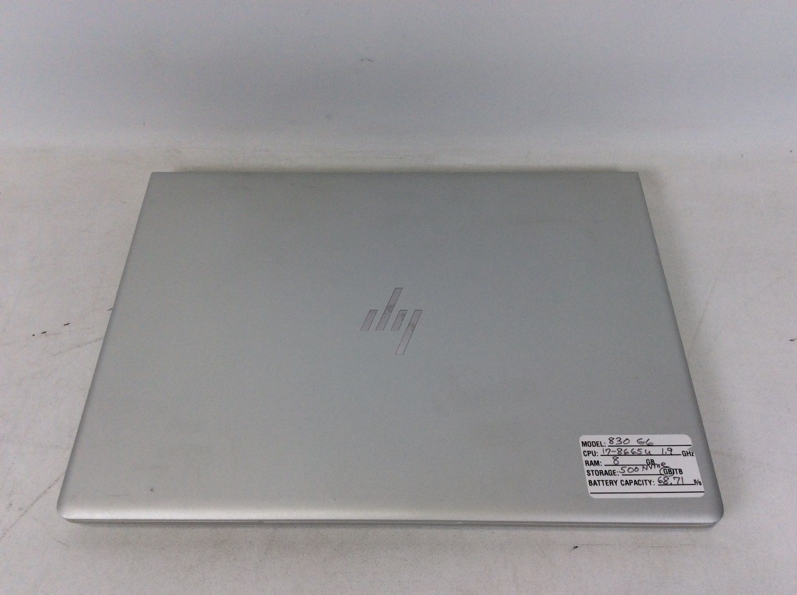 HP EliteBook 830 G6 13.3″ i7-8665U 1.9GHz 8GB RAM 500GB SSD Includes AC