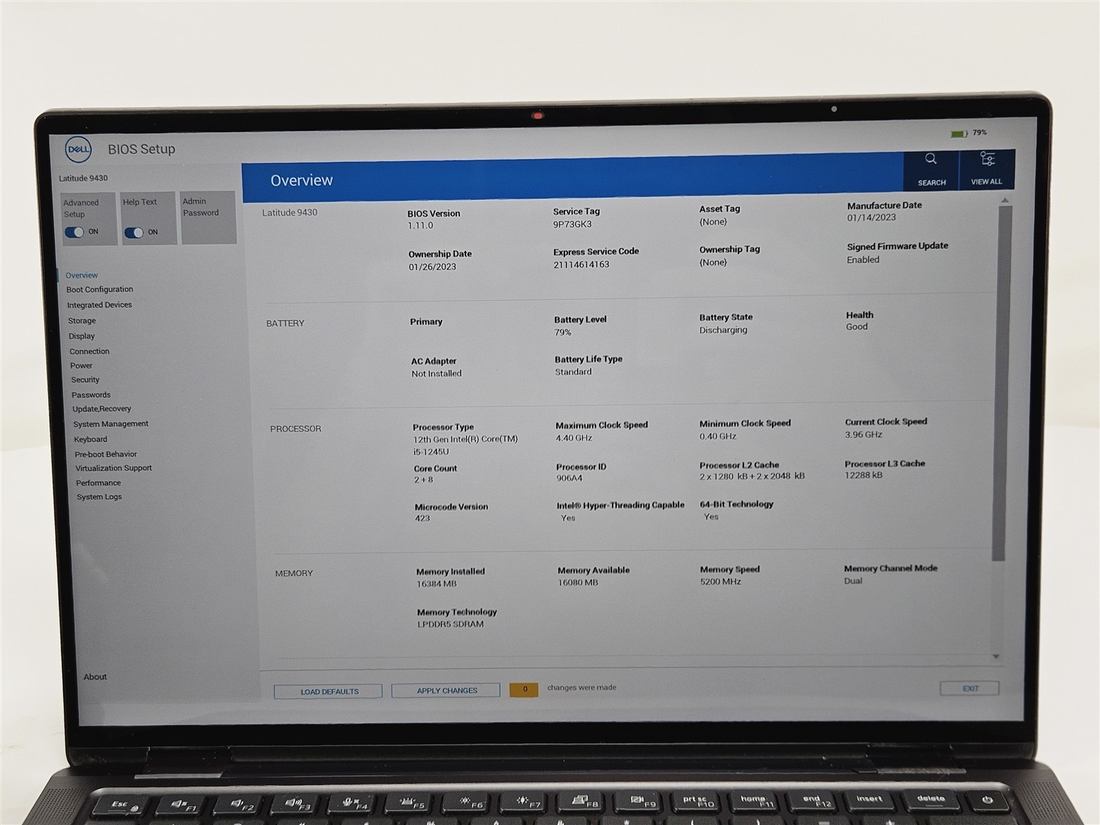 Dell Latitude 9430 i5-1245U 16GB 256GB SSD 14″ Touch Convertible Iris Xe