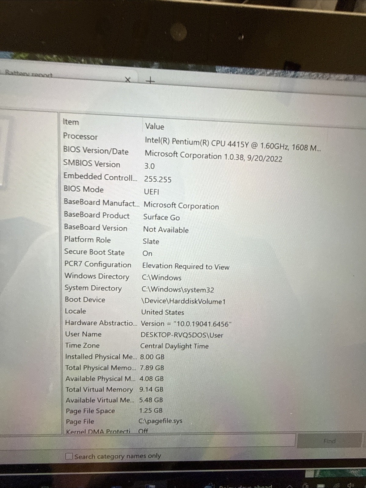 Microsoft Surface Go 1824 Intel 4415Y 8G 128 128gb Windows 10 Pro Charger Includ