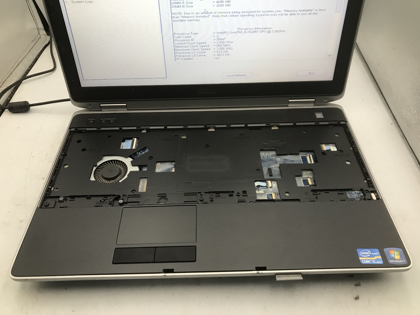 DELL LATITUDE E6520 – BOOTS TO BIOS – INTEL I5 2520M – 4GB RAM – READ DESC – BB!