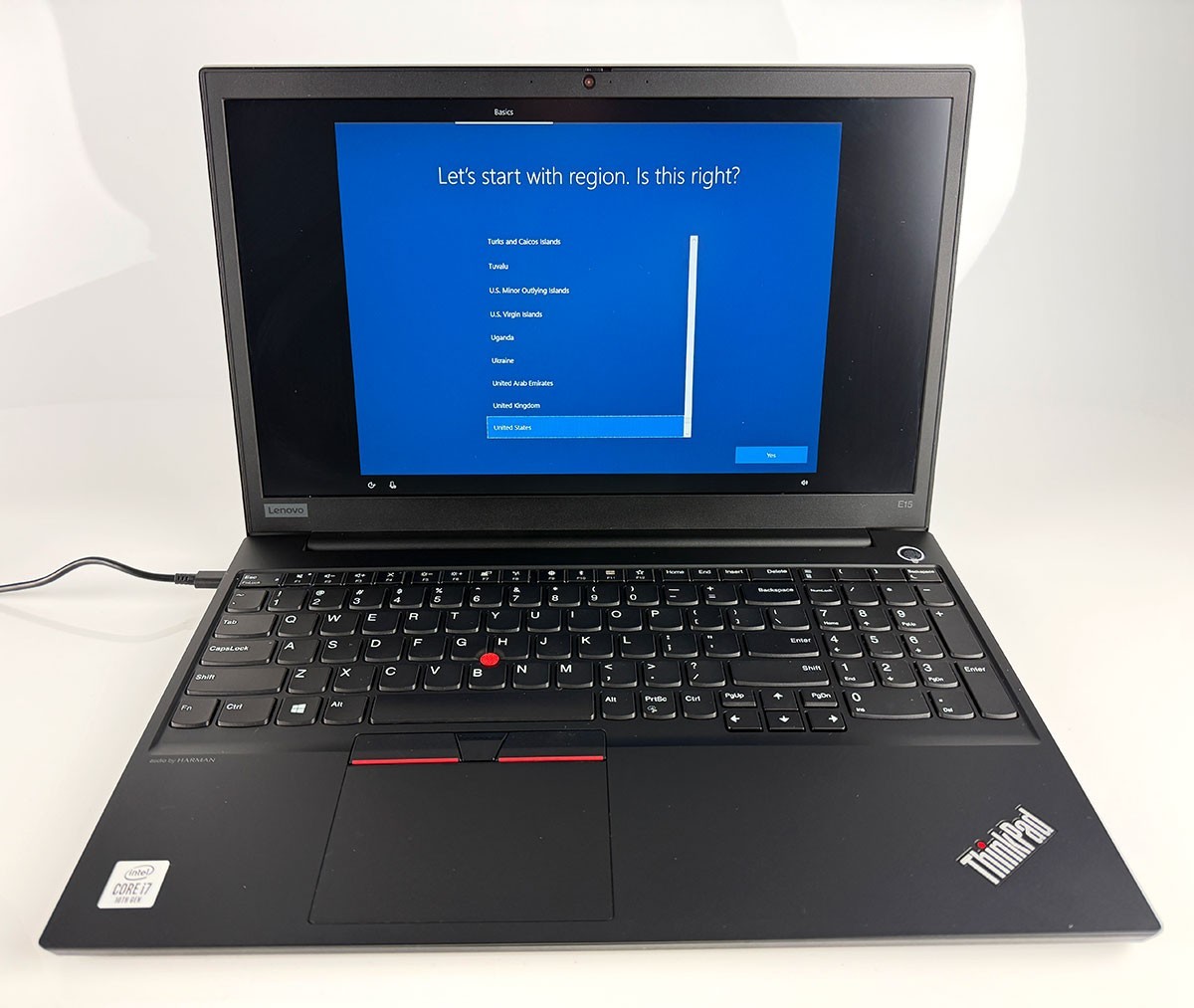 Lenovo ThinkPad E15 20RD002RUS, i7-10510U, 8GB, 512GB, W10P Laptop Used, Working