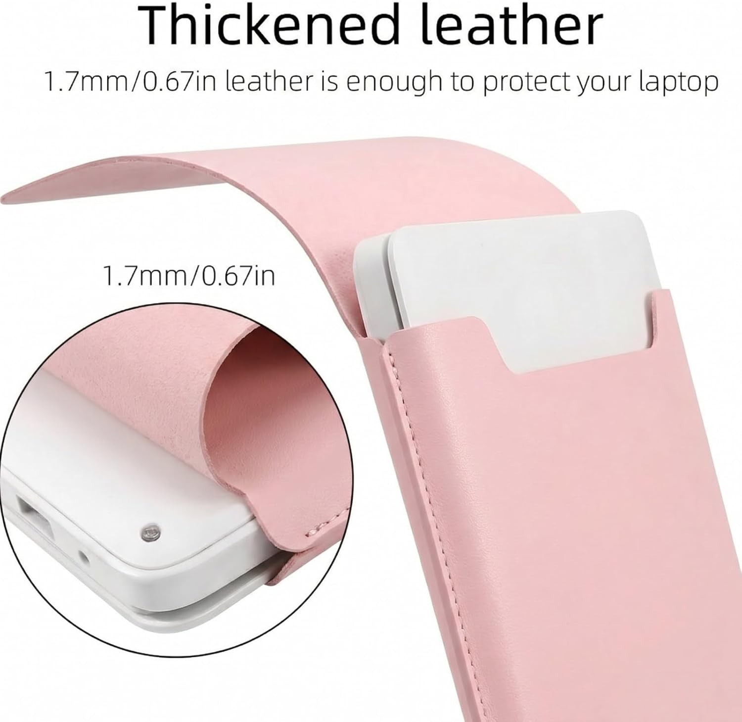 MacBook Air 14 inch Sleeve, PU Leather Laptop Sleeve Case for MacBook Air M5 M4
