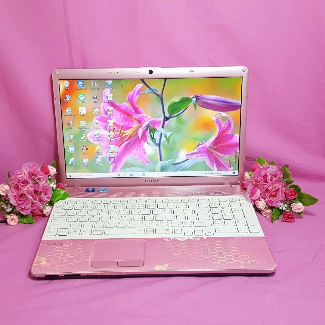 Sony VAIO Pink Laptop Core i5 750GB HDD 4GB RAM Webcam DVD Win10