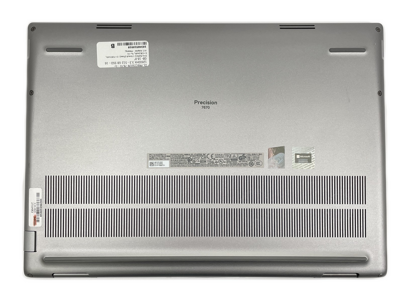 Dell Precision 7670 Laptop i5-12600X 512GB SSD 16GB RAM RTX A1000 – Win 11 Pro