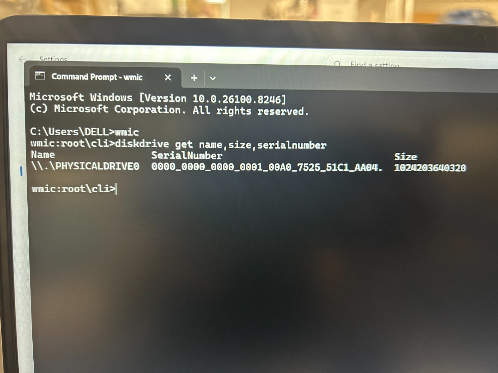 DELL 16 DC16251 F5J3K, Intel Core 7 150U, 1.80 GHz, 32 GB RAM, 1 TB NVMe SSD