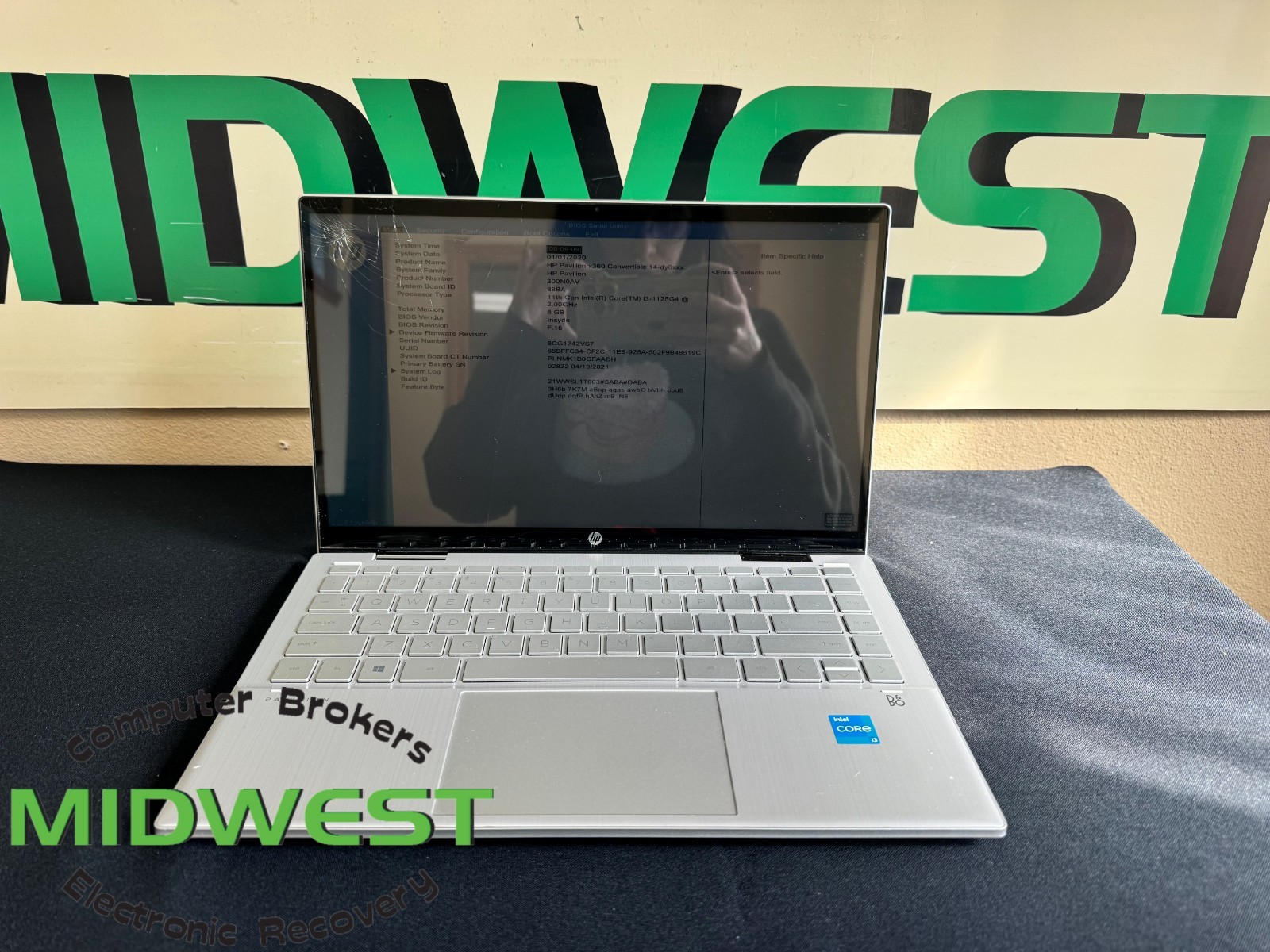 HP Pavilion x360 Convertible 14T-DY000 i3-1125G4 2.0GHz 8GB 256GB SSD